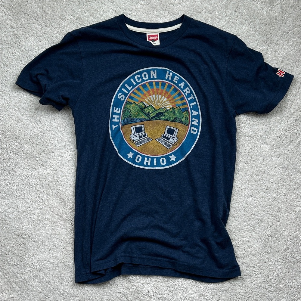HOMAGE Navy 'The Silicon Heartland Ohio' Graphic Tee